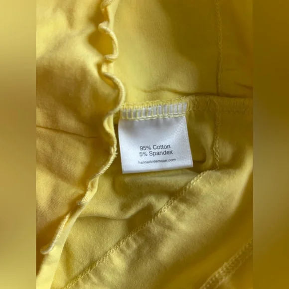 Hanna Anderson yellow tiered dress size 120/6 - Picture 4 of 5